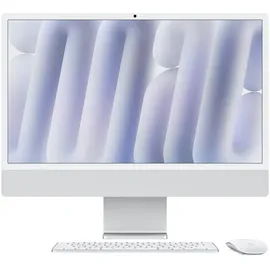 Apple iMac Silber CZ1EH-01200000 - 61cm24‘‘ M4 10-Core CPU, 10-Core GPU, 24GB RAM, 1TB SSD, Standardglas, Magic Keyboard TID
