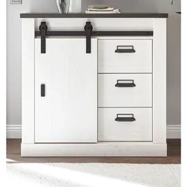 furn.design Sideboard 93 x 91 cm Weiß / Anthrazit