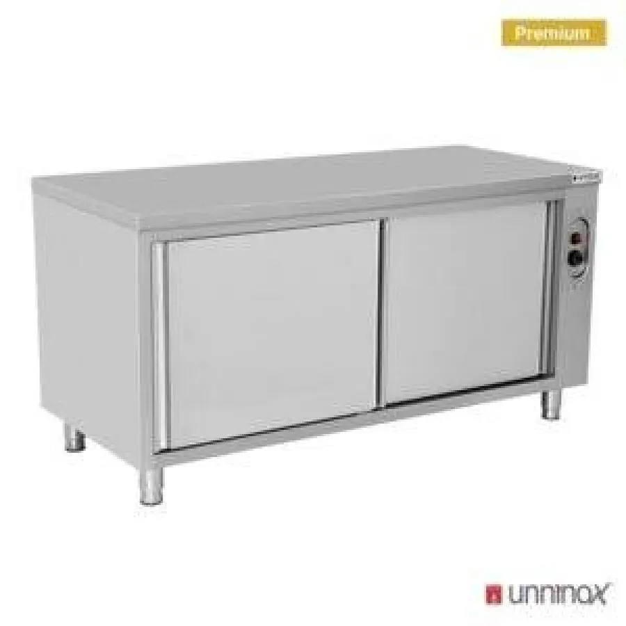 HEIZSCHRANK 2000X600X850 MM 1,5 KW EDELSTAHL 2 SCHIEBETUREN