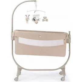 Cam il mondo del bambino Baby Beistellbett Cullami | Mehr Farben verfügbar | inkl. Wippfunktion | 8-fach höhenverstellbar, - Beige