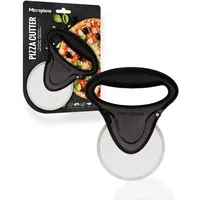 Microplane Pizza Schneider Rad Roller Edelstahl Schwarz