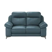 Wohnwert Sofa 2-sitzig aus Echtleder Arianna ¦ türkis/petrol ¦ Maße (cm): B: 168 H: 98 T: 103.0