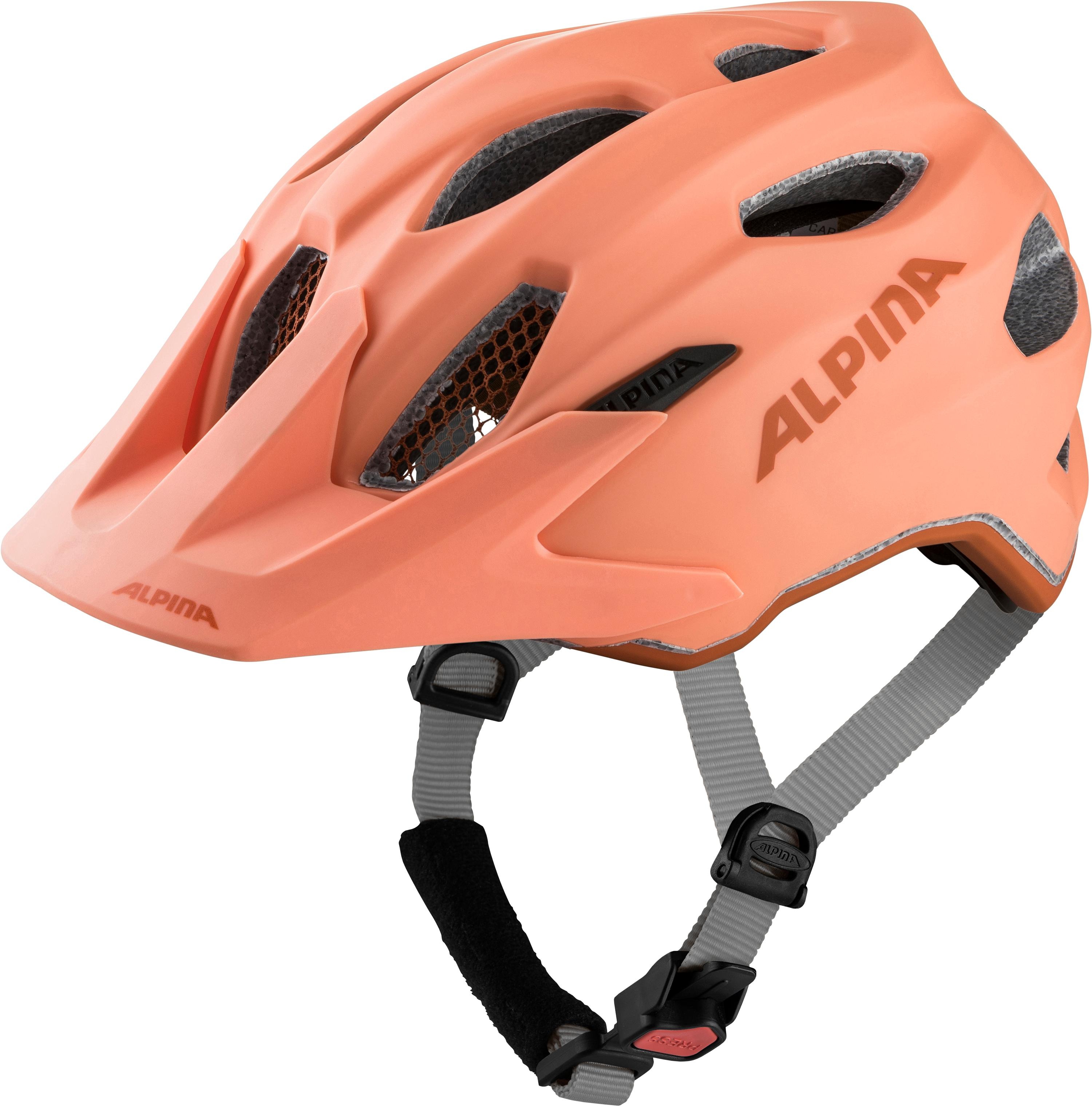 Alpina Carapax Jr. Kinder Fahrrad Helm 51-56cm | Pfirsich matt