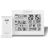 Miraval LCD Funk-Wetterstation mit Außensenor Wecker Funkuhr Kalender Vorhersage Hygro