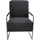 K+W Komfort & Wohnen Cocktailsessel 62 x 77 x 83 cm schwarz mit bezogenen Armlehnen