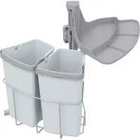Vauth-Sagel Abfallcenter Nr. 2 Schwenkeimer 2x 9 Liter grau