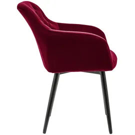 SalesFever Armlehnstuhl Samt rot