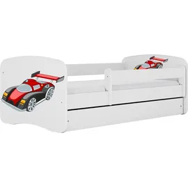 raumhirsch furniture Kinderbett Rennwagen 80 x 180 cm Holzwerkstoff weiß