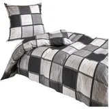 Traumschlaf Verso Kariert Grau 240 x 220 cm + 2 x 80 x 80 cm