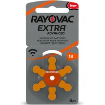 Rayovac Hörgerätebatterien Extra Advanced Typ 13/PR48/1.45V/ Zink-Luft orange 6 St.