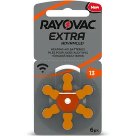 Rayovac Hörgerätebatterien Extra Advanced Typ 13/PR48/1.45V/ Zink-Luft orange 6 St.