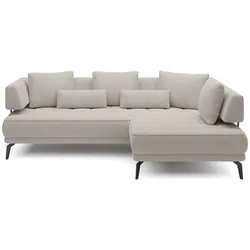 Ecksofa Giotto Stoff Grau Hellgrau