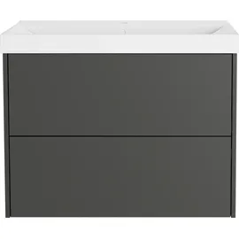 Germania Waschtischunterschrank 2 Schubladen 80 x 58 cm Grau