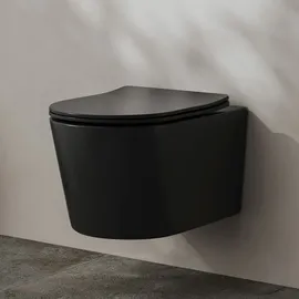 Kronenbach Tube Wand-WC mit WC-Sitz Schwarz Matt