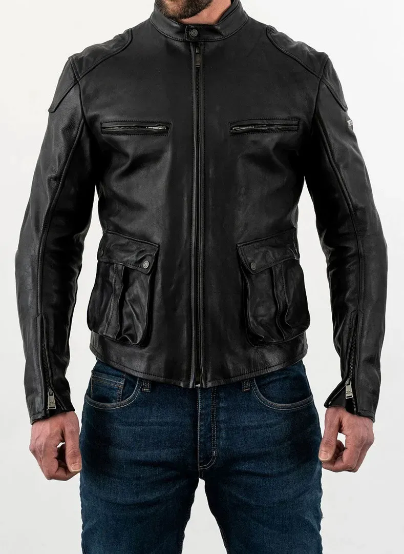 Rokker Goodwood, veste en cuir - Noir - XL