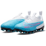 Nike Kinder Fussball-Rasenschuhe JR Phantom GX, BALTIC BLUE/PINK BLAST-WHITE-LASER, 36 1⁄2