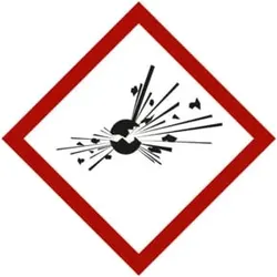 Gefahrstoffsymbol Explodierende Bombe, Typ: 03015