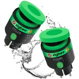 Nous Smart-Home-Steckdose IP44 Schwarz 2 St.