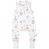 TupTam Sommerschlafsack Baby mit Beinen– Leichter Schlafsack Baby Sommer 0.5 TOG, OEKO-TEX, Farbe: Waldtiere/Igel/Rehe, Größe: 80-86 - 80-86