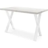 WFL GROUP Esstisch Ecru, Holzwerkstoff, Rechteckig,Rechteckig, 120x76x80 cm Esszimmer, Tische, Esstische
