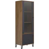 trendteam Vitrine Montez 63 x 40 x 172 cm Grau