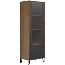 trendteam Vitrine Montez 63 x 40 x 172 cm Grau