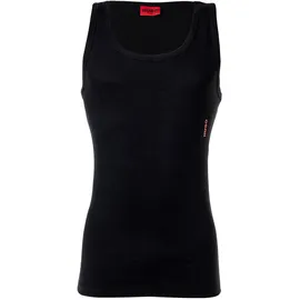 Hugo Herren Unterhemd, 2er Pack - Tank Top Twin Pack, Doppelripp, Cotton Stretch Schwarz 2XL