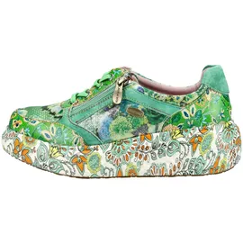 LAURA VITA Damen Plateau-Sneaker Grün 37