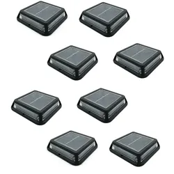 8er-Set Solarleuchten D12cm Schwarz Lumisky