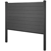 MCW WPC-Sichtschutz Savoie, Zaun Windschutz, WPC-Pfosten zum Einbetonieren ~