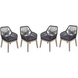 Garden Pleasure Pomona Gartenstuhl 62 x 60 x 82 cm grau 4 St.