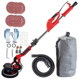 Vevor Exzenterschleifer Schleifmaschine Werkzeug 750W, Schleifmaschine mit Streifenweise Vakuumbeutel, Handschuhe, Schutzbrille