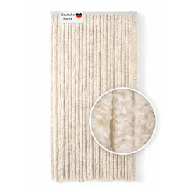 Lemodo Flauschvorhang 100 x 200 cm Beige/Weiß