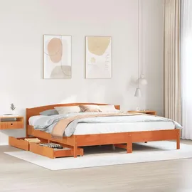 vidaXL Massivholzbett 180 x 200 cm Braun