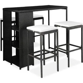 vidaXL Gartenbar Set 5-tlg. Schwarz