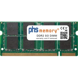 PHS-memory 2GB RAM Speicher für HP 6720s DDR2 SO DIMM 667MHz PC2-5300S (HP 6720s, 1 x 2GB), RAM Modellspezifisch