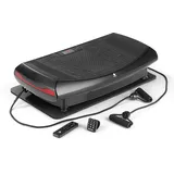 FitEngine 4D Vibrationsplatte | 60 Intensitätsstufen & 4 Vibrationsmodi | Curved Design mit LED-Beleuchtung | Inkl. Armband-Bedienung, Halterung für Expanderbänder u. Wireless Connection, Schwarz
