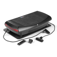 FitEngine 4D Vibrationsplatte | 60 Intensitätsstufen & 4 Vibrationsmodi | Curved Design mit LED-Beleuchtung | Inkl. Armband-Bedienung, Halterung für Expanderbänder u. Wireless Connection, Schwarz