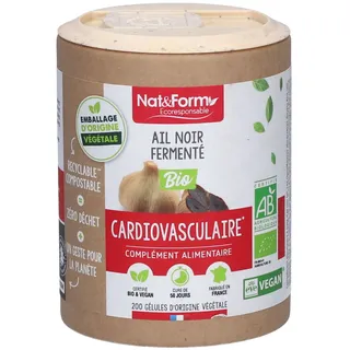 Nat&Form Fermentierter schwarzer Bio-Knoblauch in Kapseln