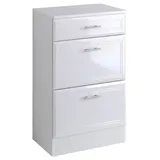 WELLTIME Unterschrank WELLTIME "Neapel", weiß, B:50cm H:84cm T:35cm, Holzwerkstoff, MDF, Schränke, Unterschrank, Breite 50 cm, mit Hochglanzfronten und eleganter Fräsung
