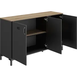 Gami Hochkommode Manchester 136 x 82 x 40 cm Schwarz