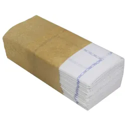 MONOUSO - Papierservietten mit Zickzackfalz Weiß Muster 14x14cm (25.000 Stück)