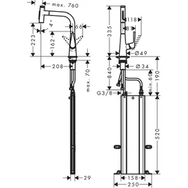 Hansgrohe Talis Select M51 220 2jet chrom 72824000
