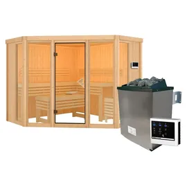 Karibu Alcinda 2 inkl. 9 kW Ofen + ext. Steuerung