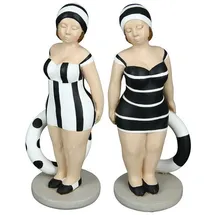 Gilde Poly Figur Becky stehend Badenixe schwarz/oder rot/weiß (Schwarz/weiß)