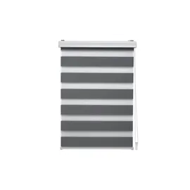 MYDECO Doppelrollo mit Blende 60 x 160 cm grau