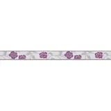 ascreation A.S. Création Borte, selbstklebend Blumen 5 m x 5 cm Violett-Grau