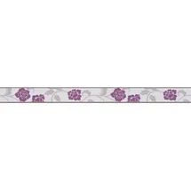 ascreation A.S. Création Borte, selbstklebend Blumen 5 m x 5 cm Violett-Grau