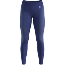 Odlo Performance Warm Eco Big Logo Bottom Long Tight Damen-blau, Größe L