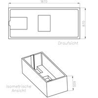 Ottofond Wannenträger Atlanta 1870 x 870 mm